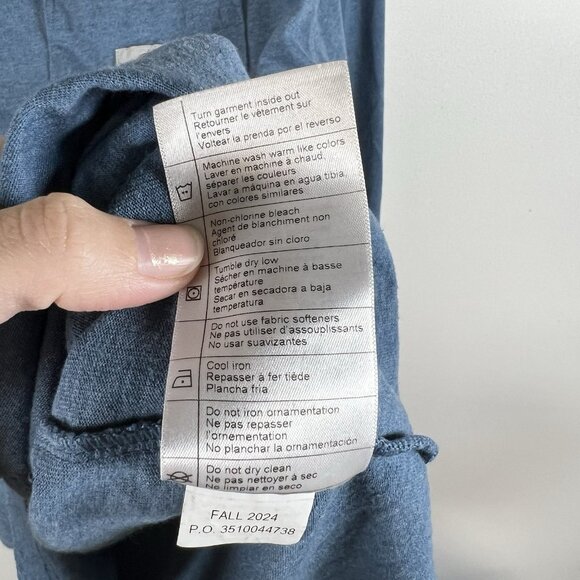 Carhartt Shirt Mens Size XL Blue Loose Fit Utility Work Pocket Long Sleeve Work - Picture 7 of 9